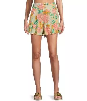 Прогулочные шорты с высокой посадкой и цветочным принтом Rip Curl Follow The Sun, цветочный