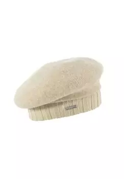 Прогулочный берет с трикотажной манжетой 18055-0 SEEBERGER, цвет Sand One Size