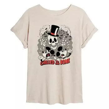 Прохладная до костей футболка с струящимся рисунком Disney's Mickey Mouse Junior для детей Licensed Character, бежевый