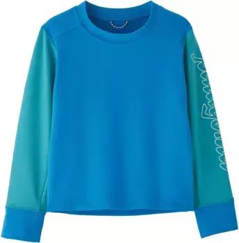 Прохладная шелковая рубашка с длинными рукавами и UPF Patagonia Infants Capilene, цвет Fitz Script/Vessel Blue