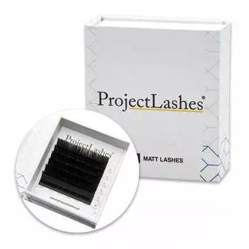 Project Lashes C 0.05 14-16 мм черные ресницы MIX MAT для наращивания