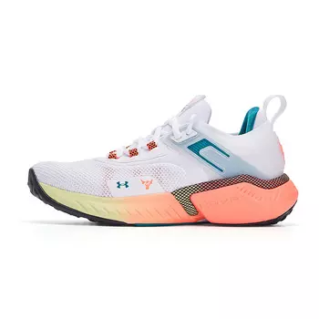 Project Rock 5 Kids Кроссовки детские низкие оранжевые/зеленые/белые Under Armour, белый