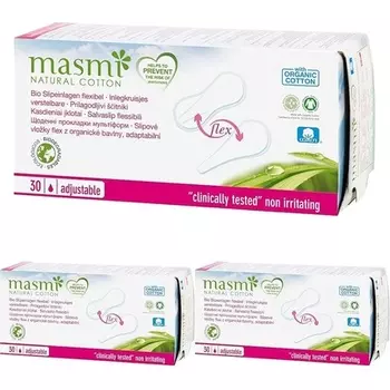 Прокладки для трусов MASMI из натурального хлопка, гибкие, 30 шт.