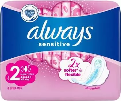 Прокладки гигиенические Always, Sensitive, 8 шт.