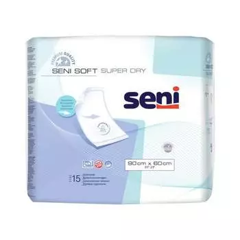 Прокладки гигиенические Seni Soft Super Dry 15 шт., 60х90см