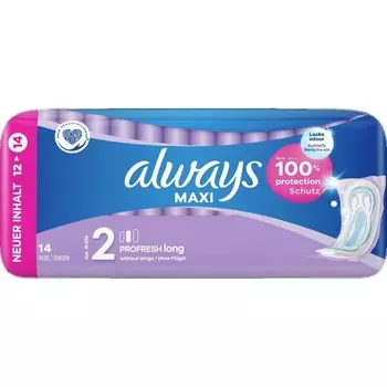 Прокладки макси ProFresh Long без крыльев Always, 14 шт.