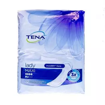 Прокладки специализированные гигиенические, 12 шт. Tena, Lady Maxi