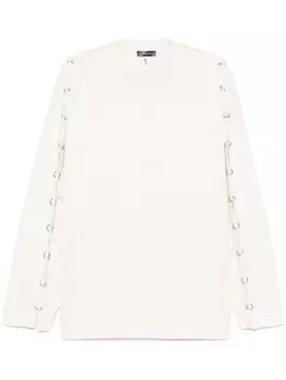 Проколотая футболка Mugler, белый