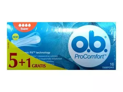 ПроКомфорт Супер, тампоны, 6х16 шт. O.B.