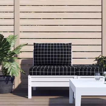 Prolenta Premium - Подушки-поддоны 2 шт. Ткань Оксфорд в клетку черного цвета., черный