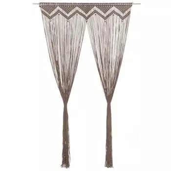 Prolenta Premium - Штора макраме серо-коричневый 140х240 см хлопок