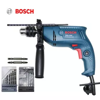 Промышленная ударная дрель Bosch GSB550, двуручная электрическая дрель, регулируемая скорость вперед и назад, многофункциональный электроинструмент