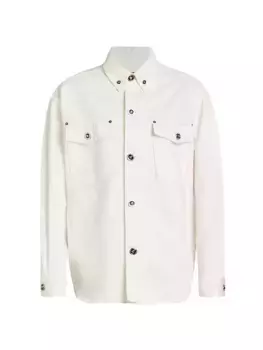 Прополосканная джинсовая рубашка Versace, белый