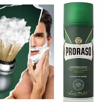 Proraso Rinfrescante - Освежающая пена для бритья с ментолом и эвкалиптом