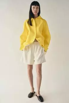 Прорезиненная куртка из коллекции zw ZARA, желтый