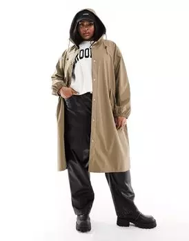 Прорезиненная парка-дождевик ASOS DESIGN Curve