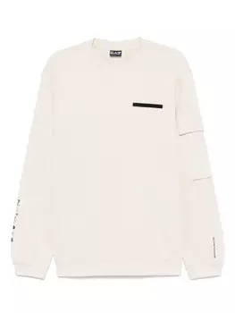 Прорезиненная толстовка с логотипом Ea7 Emporio Armani, нейтральный