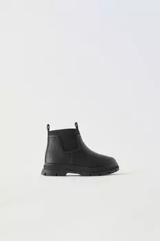 Прорезиненные ботинки ZARA, черный