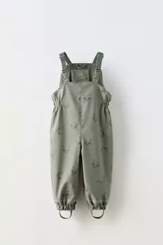 Прорезиненные комбинезоны с лунным принтом ZARA, цвет stone