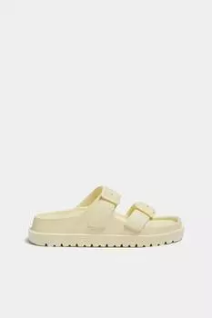 Прорезиненные сандалии с пряжками Pull&Bear, желтый