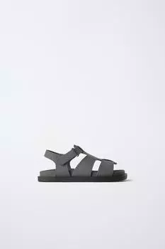 Прорезиненные сандалии ZARA, серый