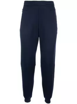 Прорезиненные спортивные брюки с логотипом Ea7 Emporio Armani, синий