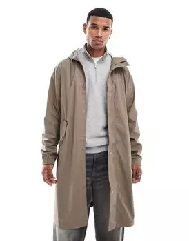 Прорезиненный дождевик цвета гриба ASOS DESIGN