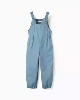 Прорезиненный комбинезон для девочки с флисовой подкладкой и регулируемыми бретелями Zippy, светло-голубой