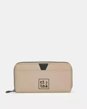 Прорезиненный кошелек Caminatta, бежевый