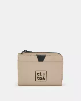 Прорезиненный кошелек Caminatta, бежевый