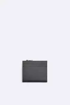 Прорезиненный кошелек для карточек ZARA, черный