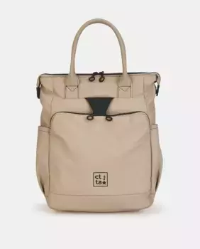 Прорезиненный рюкзак для ноутбука Caminatta, бежевый