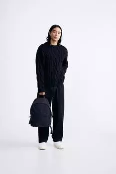 Прорезиненный рюкзак ZARA, синий