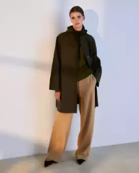 Прорезиненный женский плащ с капюшоном Woman El Corte Ingls, цвет Kaki