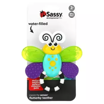 Прорезыватель для зубов Sassy Inspire The Senses Flutterby 3 + количество месяцев 1