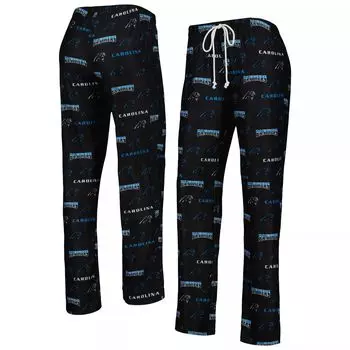 Прорывные трикотажные брюки Women's Concepts Sport Black Carolina Panthers