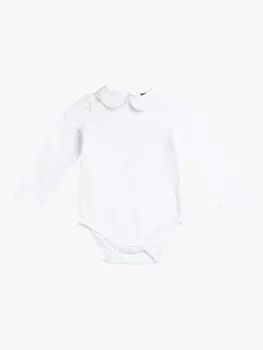 Прошитое боди из хлопковой смеси Trotters Baby Milo, белый/бледно-голубой