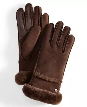 Прошитые тонкие технические перчатки UGG, коричневый