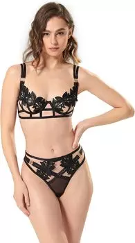 Прошитый бюстгальтер Ophelia BLUEBELLA, черный