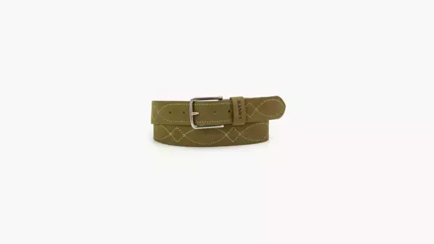 Прошитый ремень Levi's, зеленый