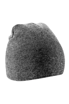 Простая базовая вязаная зимняя шапка-бини Beechfield, серый