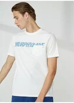 Простая белая мужская футболка с круглым вырезом GAFF T-SHIRT Murphy&Nye, белый