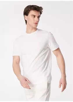 Простая белая мужская футболка с круглым вырезом 3DZTCE ZJ3VZ 1100 Armani Exchange, белый