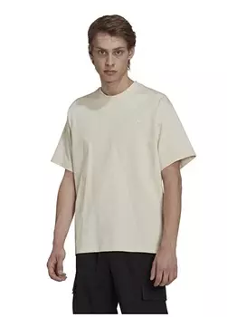 Простая белая мужская футболка с круглым вырезом Adidas