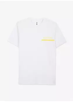 Простая белая мужская футболка с круглым вырезом Skechers