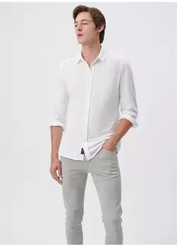 Простая белая мужская рубашка Mavi