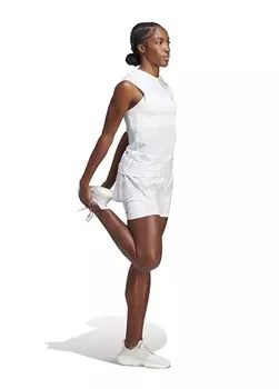 Простая белая женская футболка с круглым вырезом Adidas