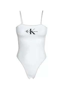 Простая белая женская майка с квадратным воротником J20J223421YAF Calvin Klein Jeans, белый