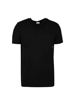 Простая черная мужская футболка с круглым вырезом Gmg Frenze