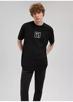 Простая черная мужская футболка с прямым воротником M0612004-900_MVTR ФУТБОЛКА Mavi, черный